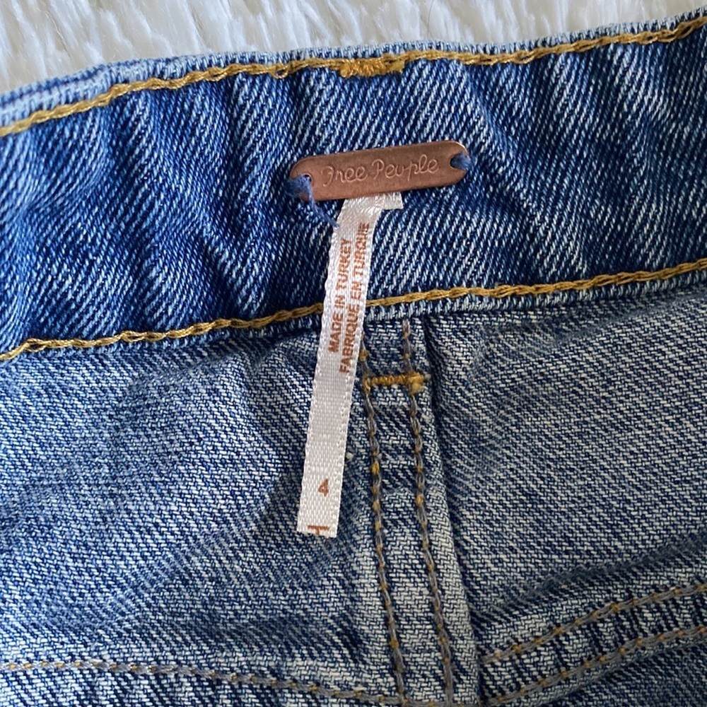 Free People Button-Up Denim Mini Skirt - Picture 6 of 7